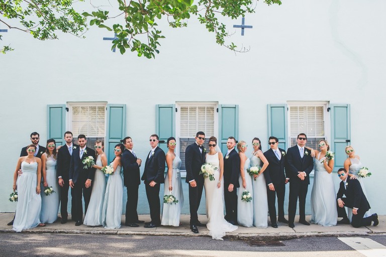 bridal party rainbow row