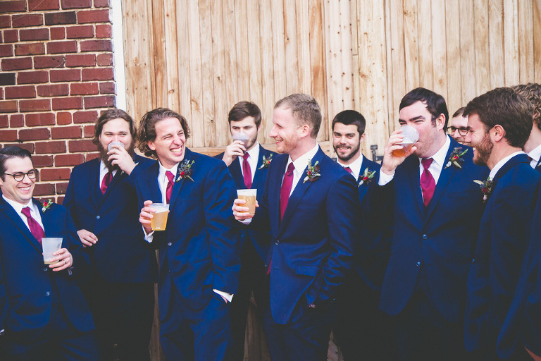 Groomsmen Hanging Out Before Ceremony