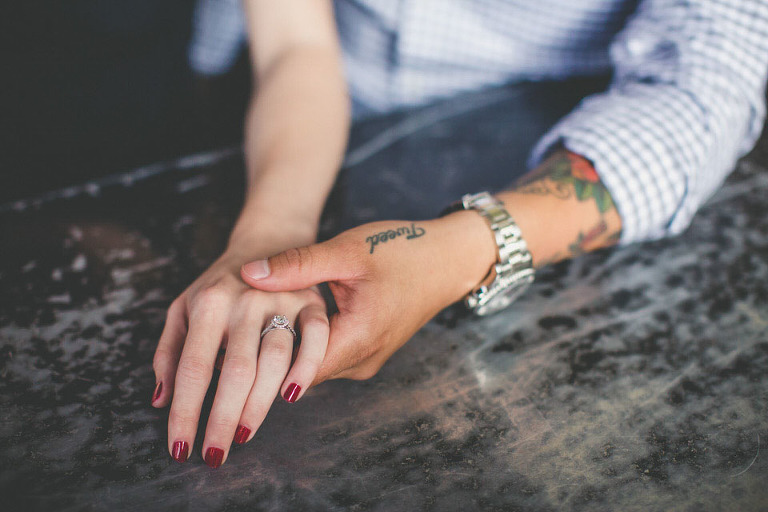 Couple Engagement Session St. Augustine Florida Holding Hands