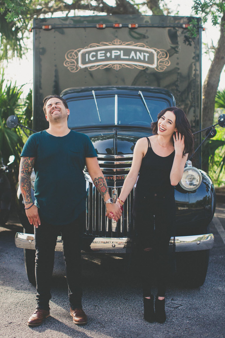 Couple Engagement Session St. Augustine Florida Candid Moment