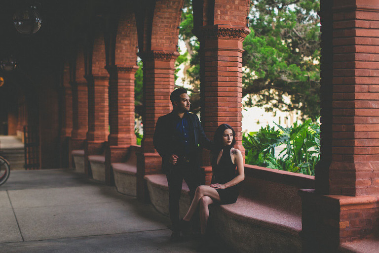 Couple Engagement Session St. Augustine Florida Downtown