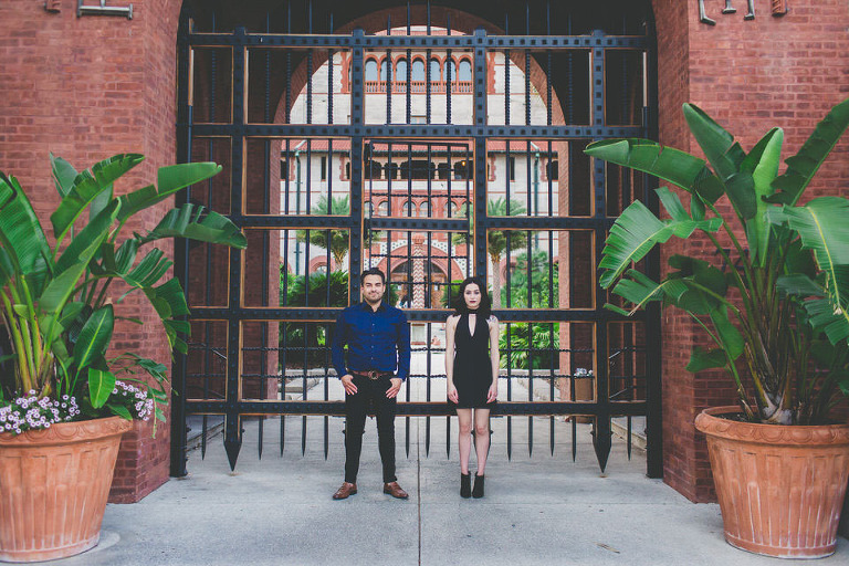 Couple Engagement Session St. Augustine Florida Downtown