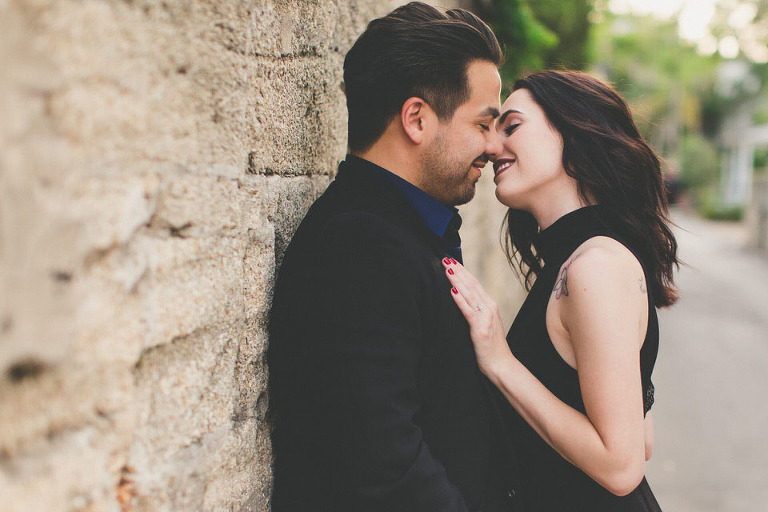 Couple Engagement Session St. Augustine Florida Downtown