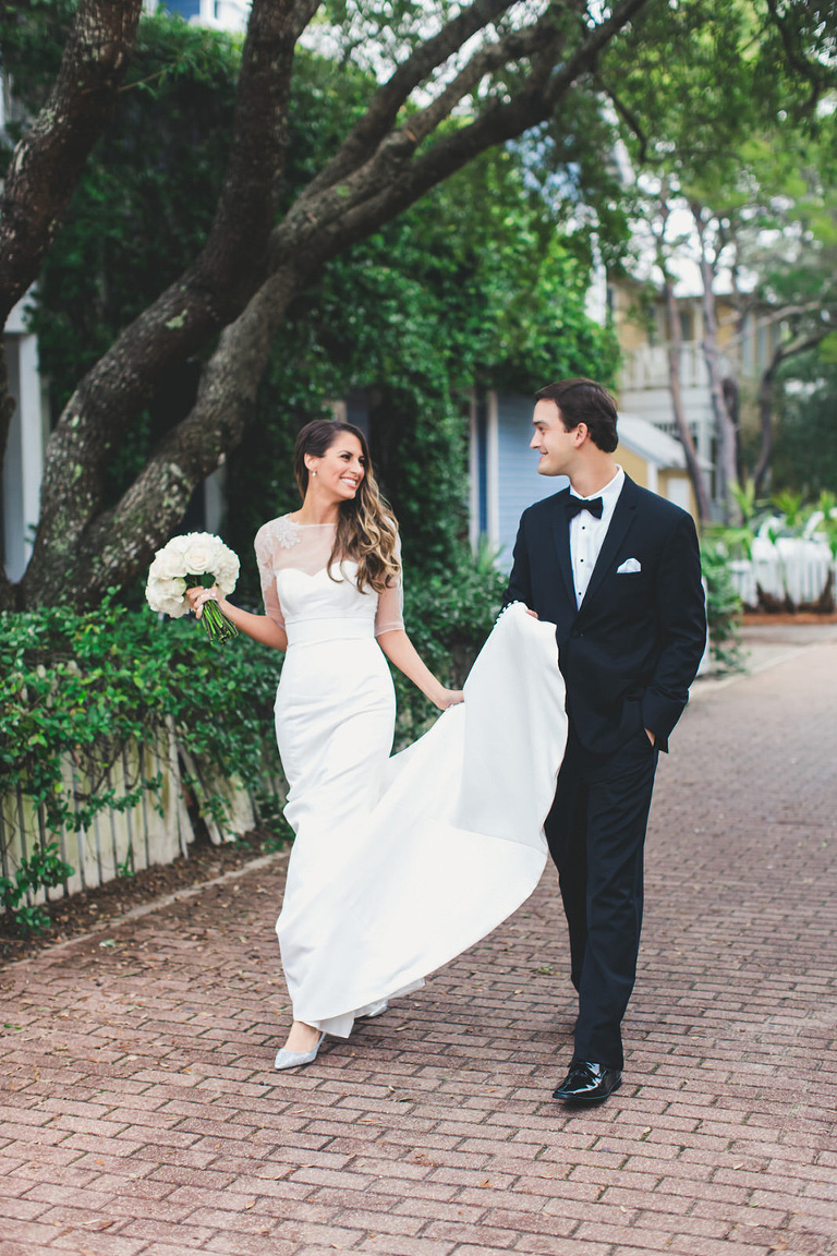 Gracie & Michael's Winter Wedding in Downtown Seaside, Florida