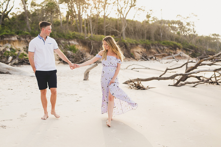 Talbot Island Engagement Session Driftwood Beach