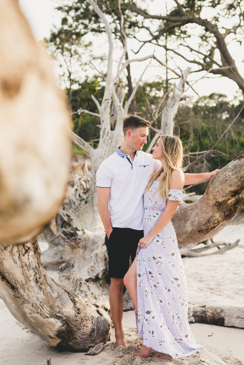 Talbot Island Engagement Session Driftwood Beach