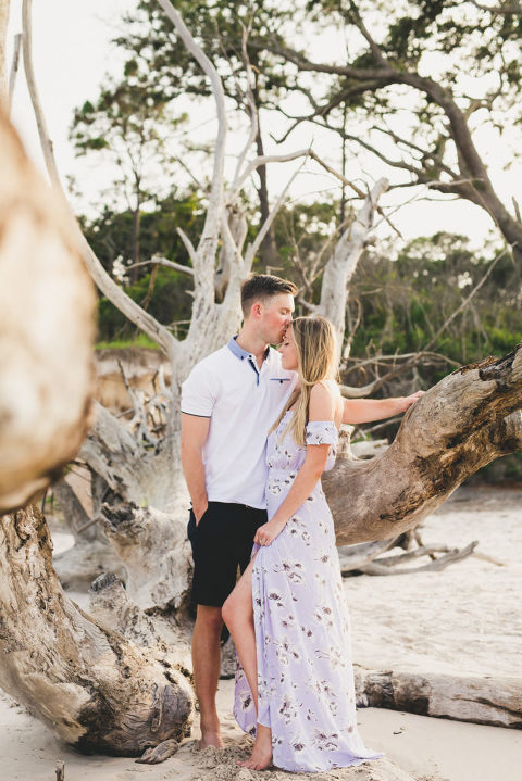 Talbot Island Engagement Session Driftwood Beach