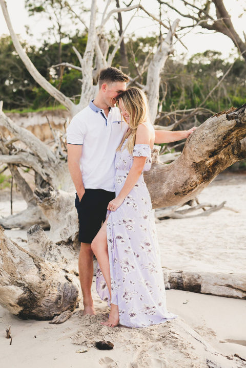 Talbot Island Engagement Session Driftwood Beach