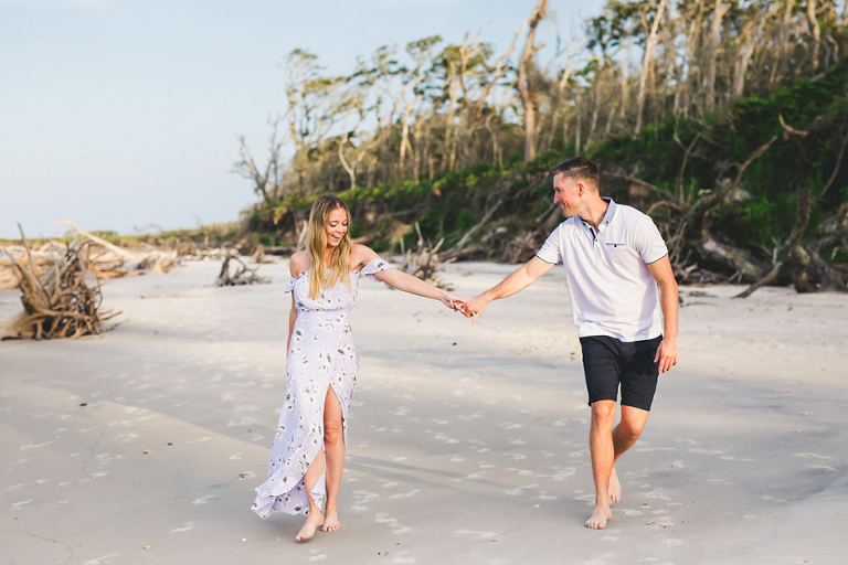 Talbot Island Engagement Session Driftwood Beach