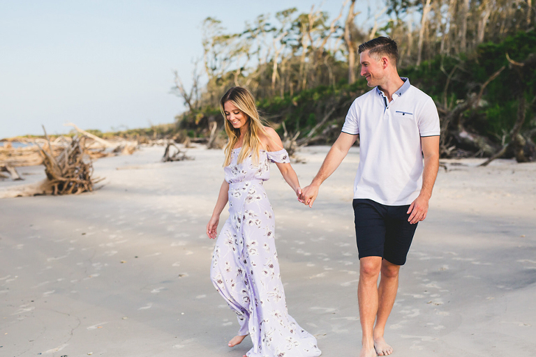 Talbot Island Engagement Session Driftwood Beach