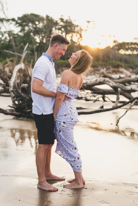 Talbot Island Engagement Session Driftwood Beach