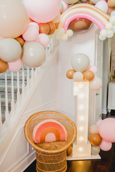 first birthday party baby girl
